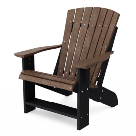 Heritage Adirondack Chair - Tudor Brown with Black Frame