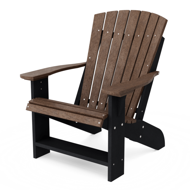 Heritage Adirondack Chair - Tudor Brown with Black Frame