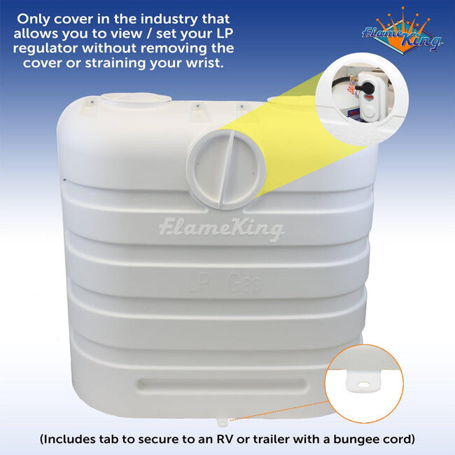 FlameKing White 30# Propane Tank Cover (Hardware Included)
