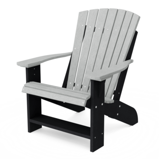 Wildridge Heritage Adirondack Chair -  Light Gray with Black Frame
