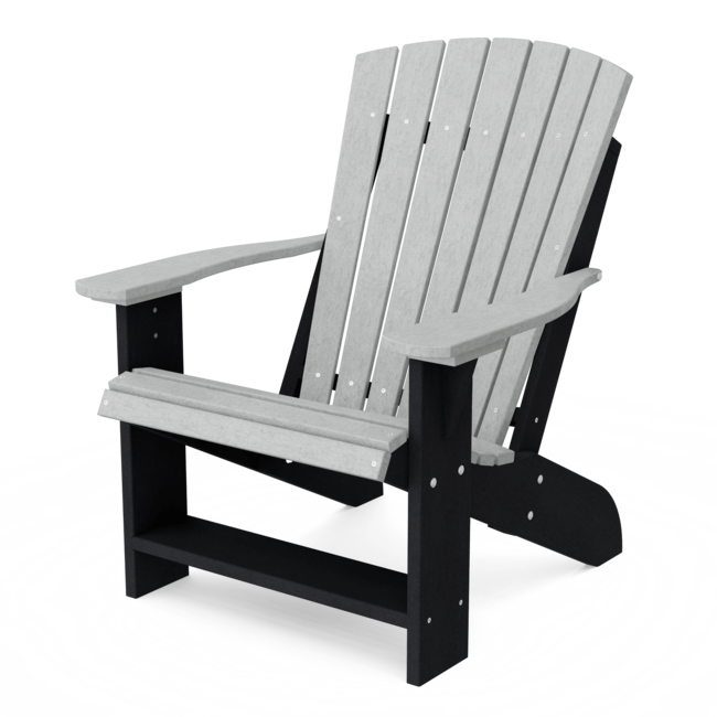 Heritage Adirondack Chair -  Light Gray with Black Frame