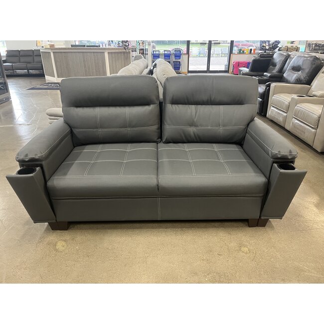 70" EZ-Out Flat Floor Sleeper Sofa Dark Gray