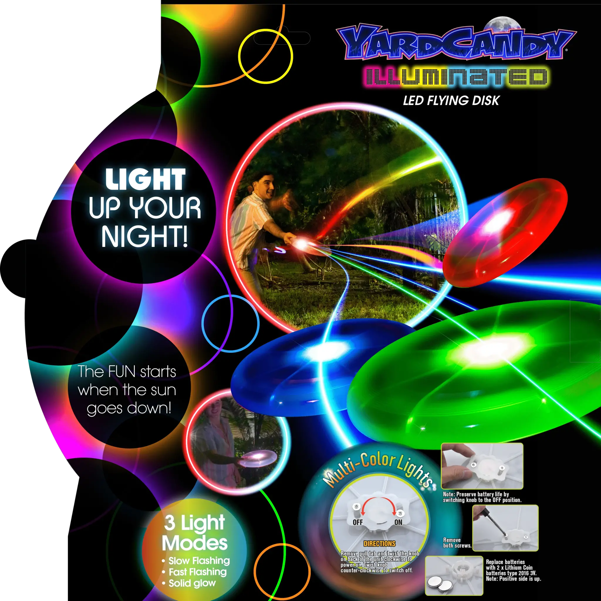 YardCandy Illuminated LED Flying Disk - PleasureLand RV Wholesale