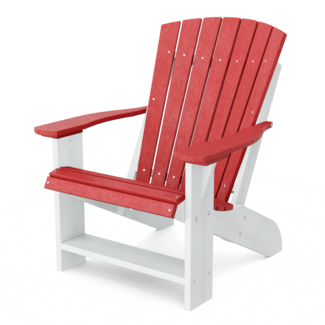 Wildridge Heritage Adirondack Chair - White Frame w/ Cardinal Red