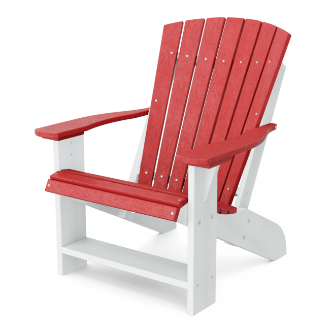 Heritage Adirondack Chair - White Frame w/ Cardinal Red