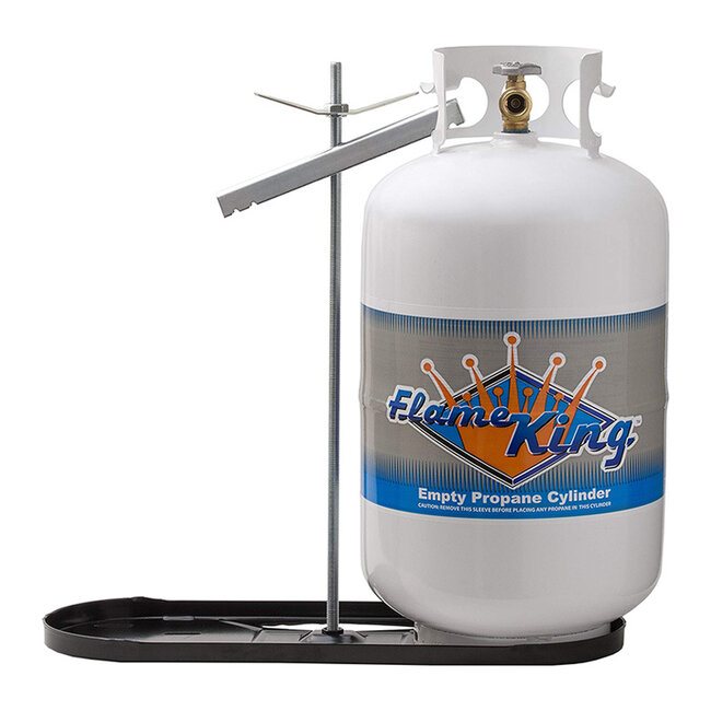 Flame King 30lb Dual Propane Tank Rack for RVs & Trailers