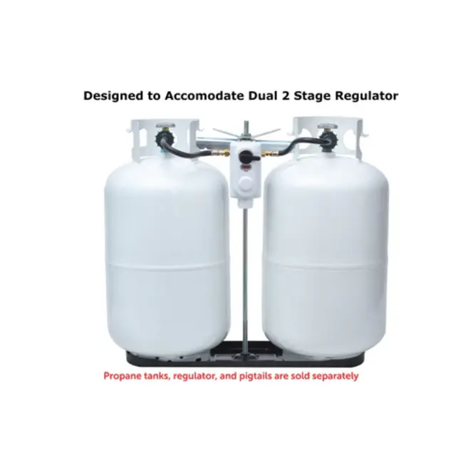 Flame King 30lb Dual Propane Tank Rack Tray