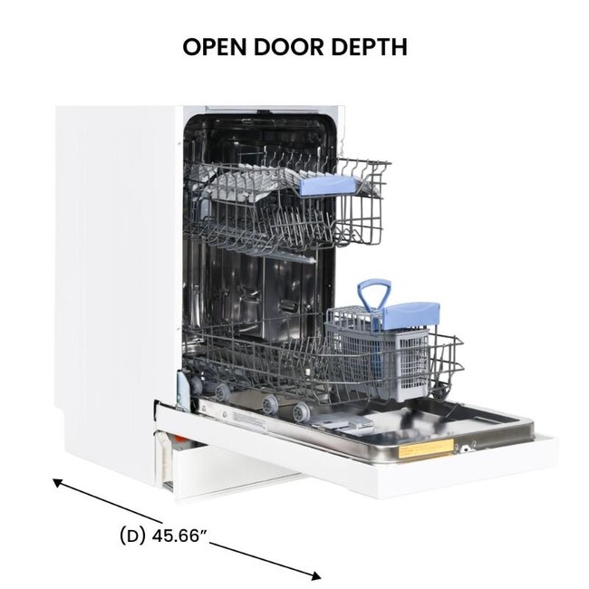 Equator 18" Slim Dishwasher Black