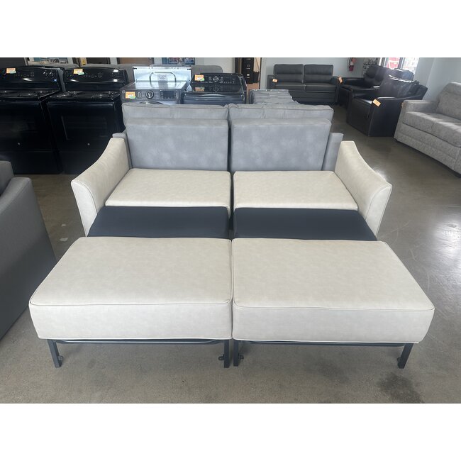 88" Split Trifold Sofa w/notch block Xander Eggshell