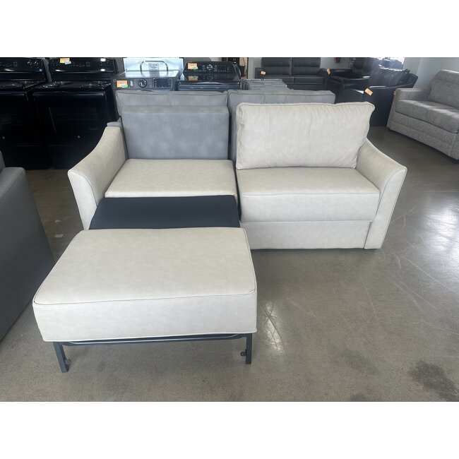 88" Split Trifold Sofa w/notch block Xander Eggshell