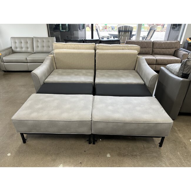 88" Split Trifold Sofa w/notch block Pasedena Midnight