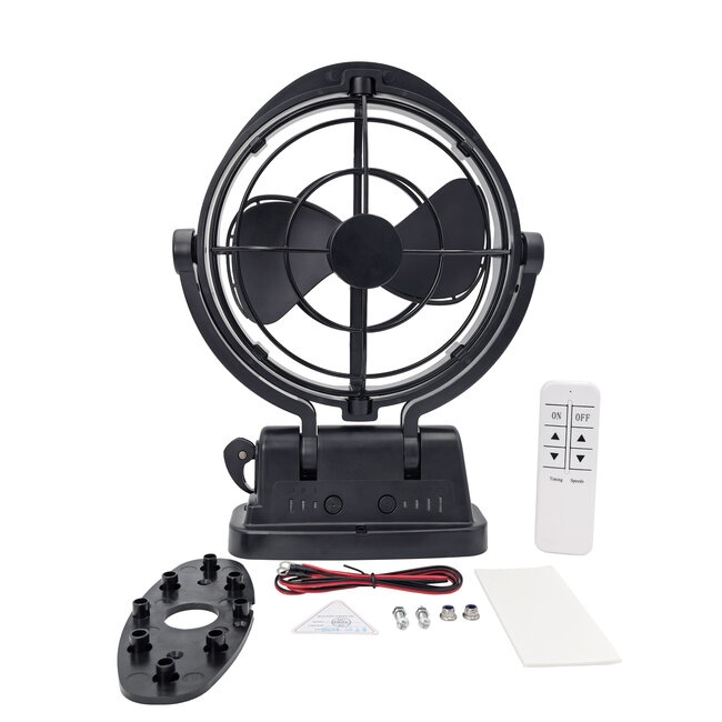 12v Multi Directional Fan Black