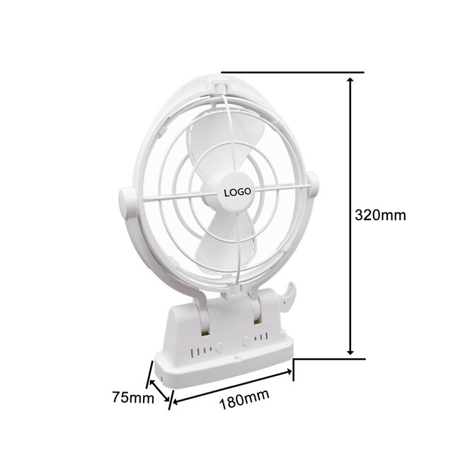 12v Multi Directional Fan Black