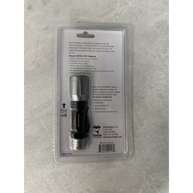 Venom Witelite White Led Flashlight w/ zoom