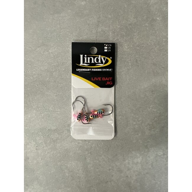 Lindy 1/16oz 4Pk Jig  PnkPrc-Glow