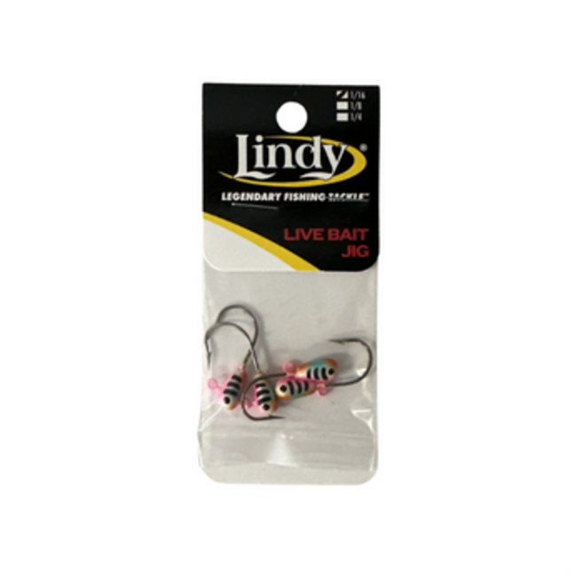 Lindy 1/16oz 4Pk Jig  PnkPrc-Glow