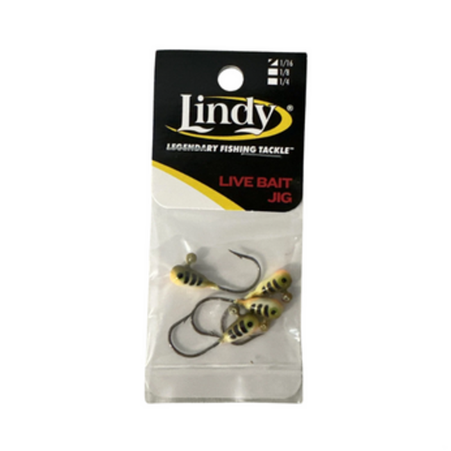 Lindy 1/16oz 4 Pk Jig   Perch-Glow