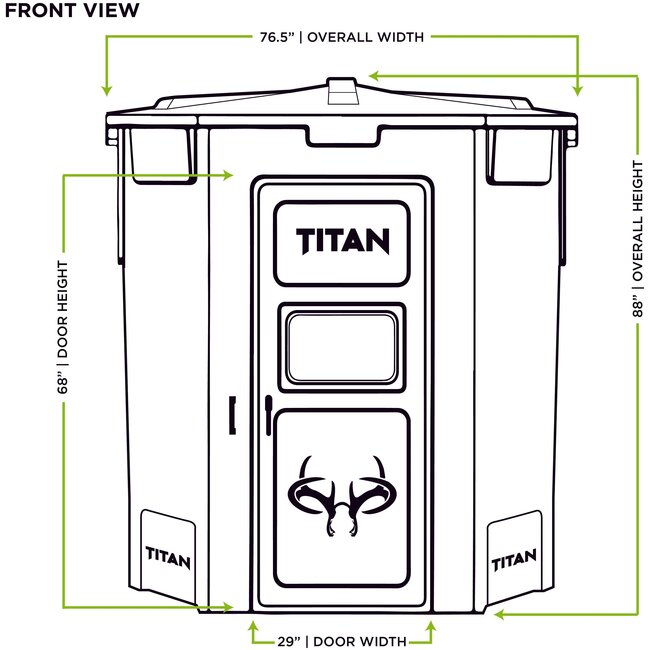 2025 Titan Pro Blind Combo (Brown) w/8 ft. Tower