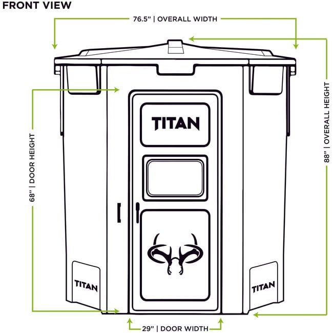 Titan Pro Blind Combo (Brown) w/8 ft. Tower
