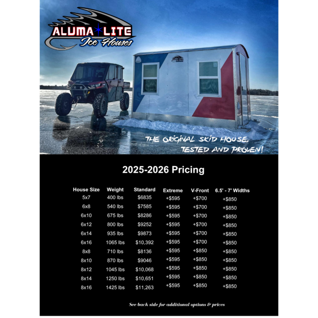 Aluma Lite Pricing List