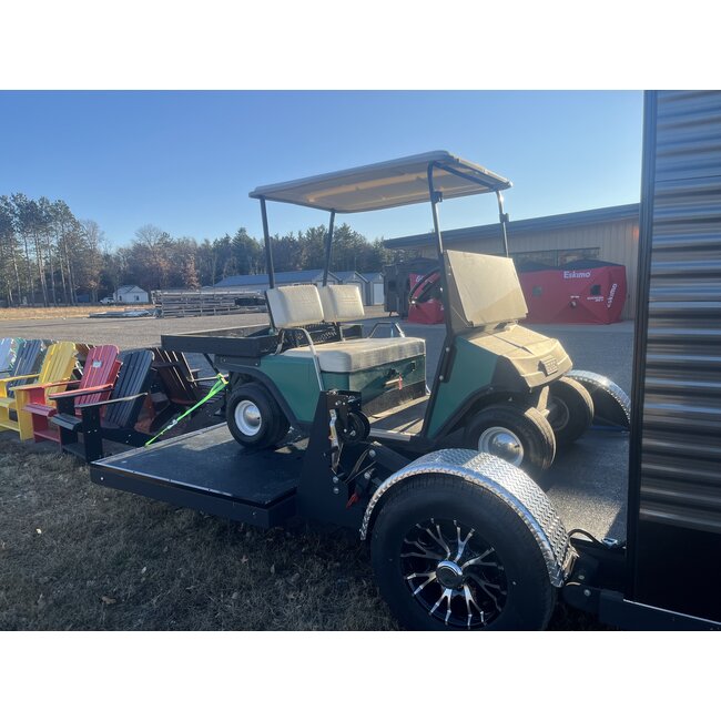 17' Drop Down Ice House w/ Toy Hauler Deck - Charcoal Gray