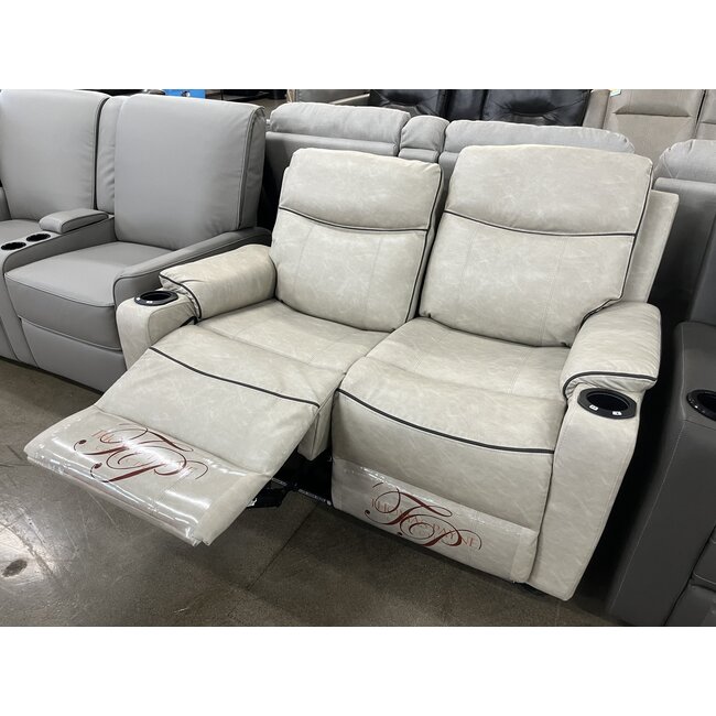 55" Bogey Putty Theater Seat w/ LED Lights, Massage, and USB