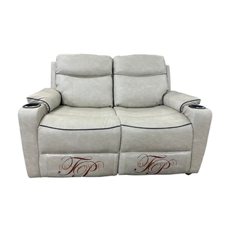 Thomas Payne 55" Bogey Putty Theater Seat w/ LED Lights, Massage, and USB