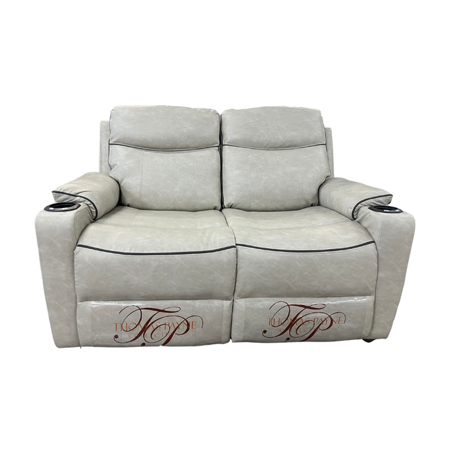 55" Bogey Putty Theater Seat w/ LED Lights, Massage, and USB