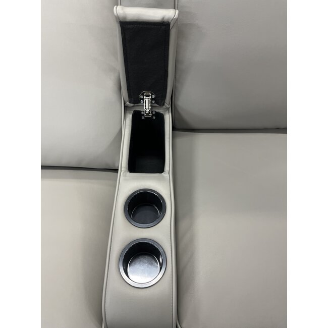 59" Concave Stone Theater Seat w/ Cupholders & USB