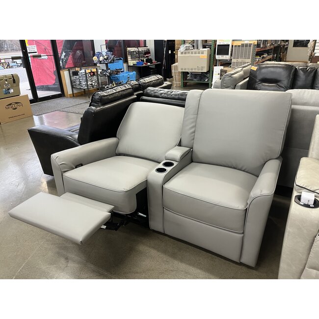 59" Concave Stone Theater Seat w/ Cupholders & USB