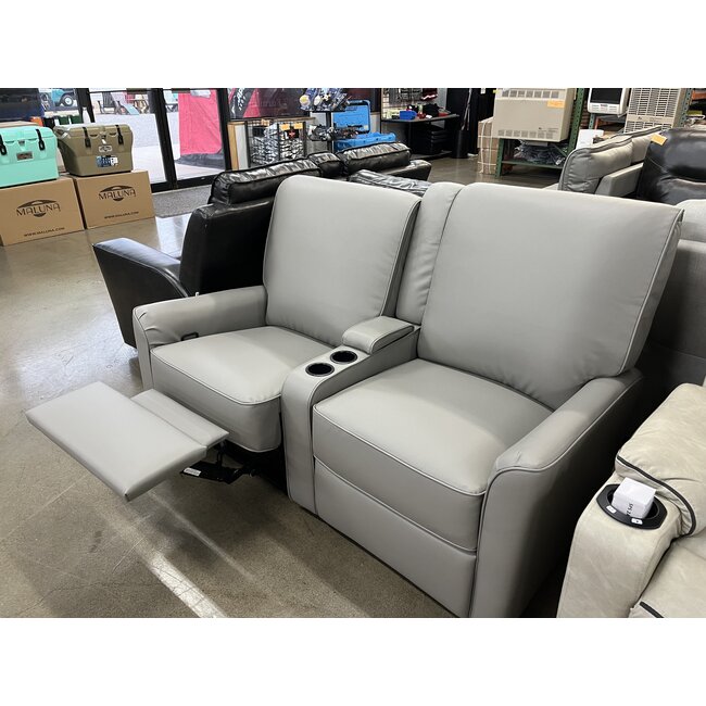 59" Concave Stone Theater Seat w/ Cupholders & USB