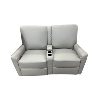 59" Concave Stone Theater Seat w/ Cupholders & USB