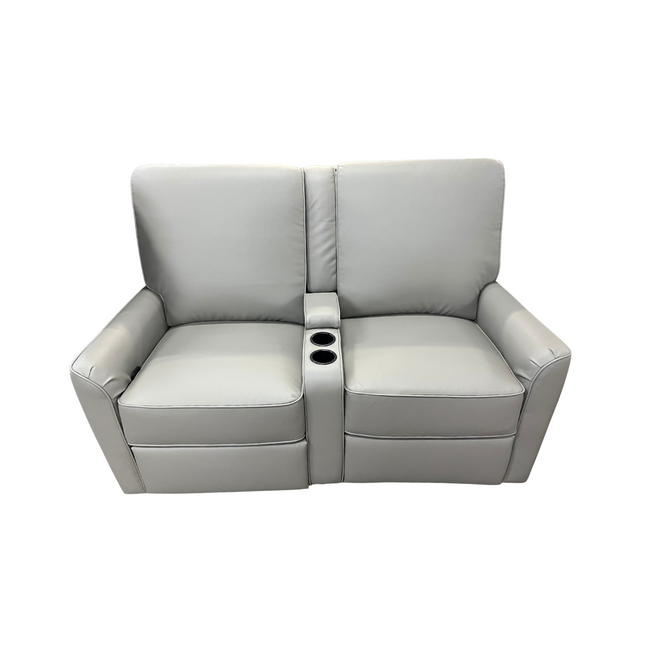 59" Concave Stone Theater Seat w/ Cupholders & USB
