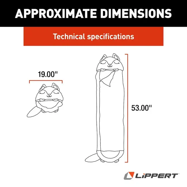 Kids Nap Sack Fox  53"x20"