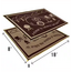 8x18 LED Reversible Patio Camping Mat - Beige/Brown