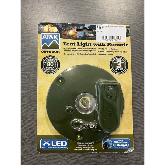 Atak Tent Light with Remote