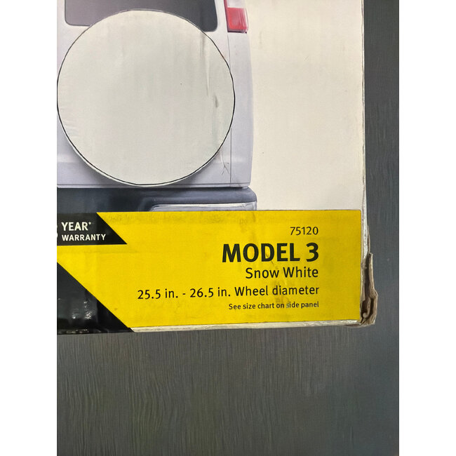 Overdrive Spare Tire Cover 75120 Snow White