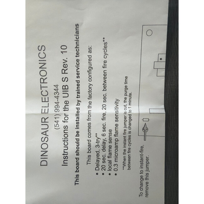 Dinosaur Electronics Universal Igniter Board Model UIB S (small) Spade