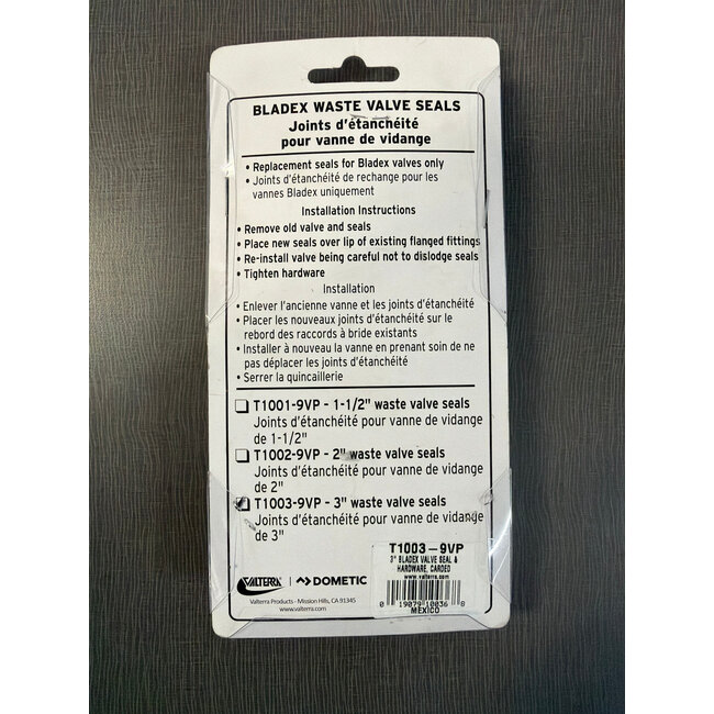 Valterra Bladex Waste Valve Seal T1003-9VP-3"