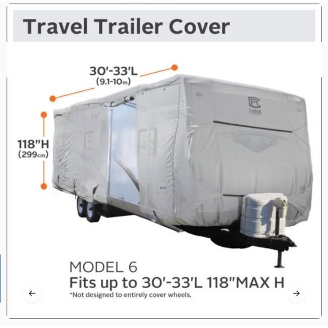 Over Drive PermaPRO Travel Trailer Cover, Fits 30' - 33' RVs
