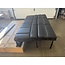 72" Roll Over Jackknife Sofa  Black/White Stitching