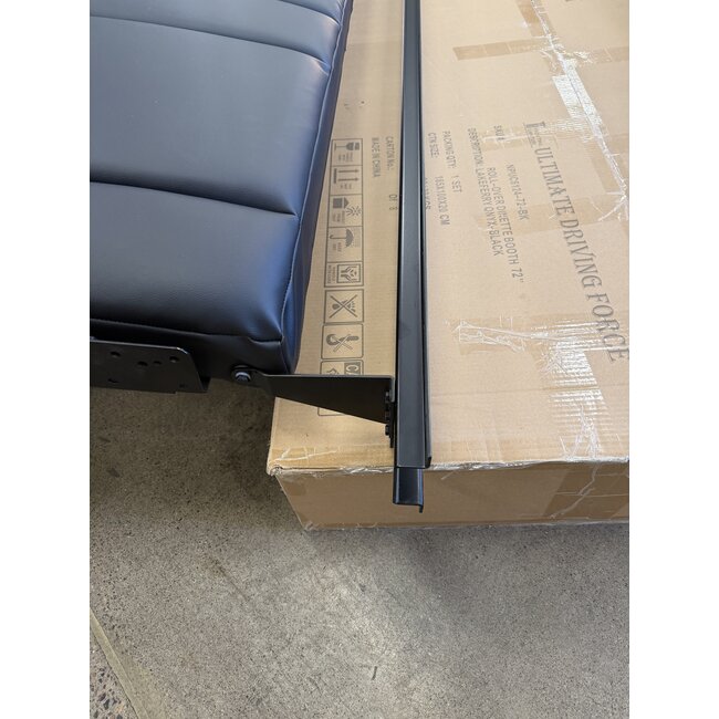 72" Roll Over Jackknife Sofa  Black/White Stitching