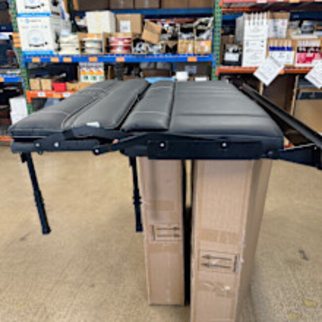 54" Roll Over Jackknife Sofa  Black/White Stitching