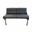 54" Roll Over Jackknife Sofa  Black/White Stitching