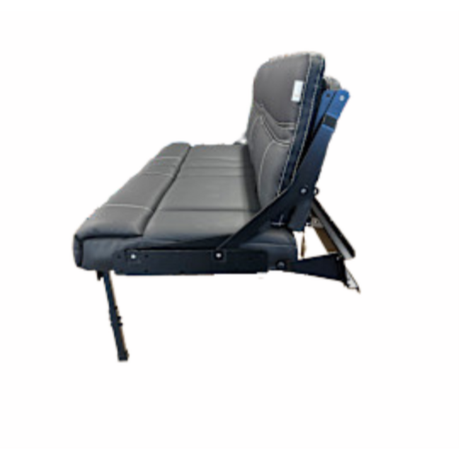 54" Roll Over Jackknife Sofa  Black/White Stitching