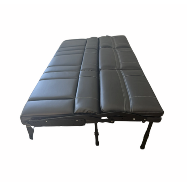 72" Roll Over Sofa - Black/White Stitching