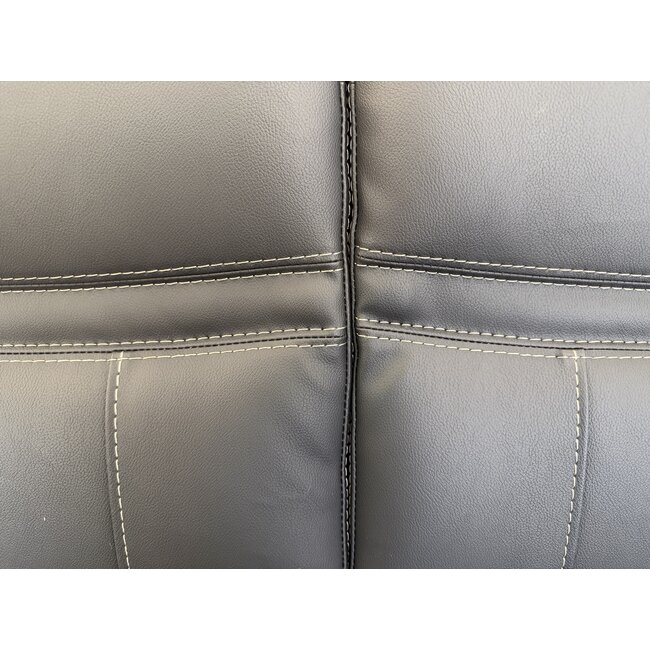 46" Roll Over Jackknife Sofa  Black/White Stitching