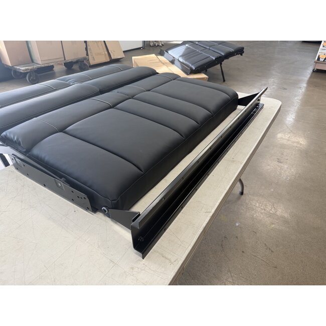 46" Roll Over Jackknife Sofa  Black/White Stitching
