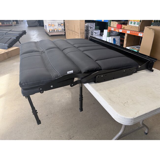 46" Roll Over Jackknife Sofa  Black/White Stitching