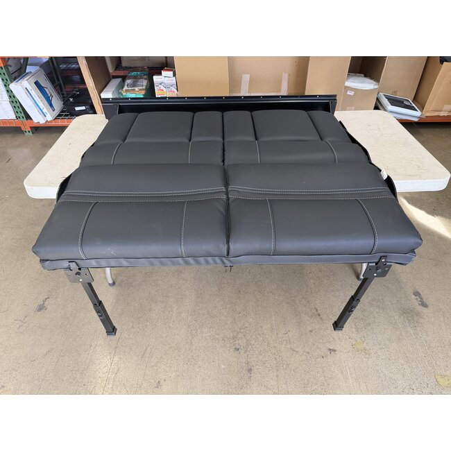 46" Roll Over Jackknife Sofa  Black/White Stitching